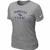 Tennessee Titans Women's Heart & Soul L.Grey T-Shirt,baseball caps,new era cap wholesale,wholesale hats