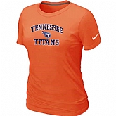 Tennessee Titans Women's Heart & Soul Orange T-Shirt,baseball caps,new era cap wholesale,wholesale hats