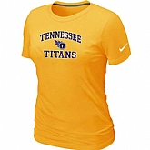 Tennessee Titans Women's Heart & Soul Yellow T-Shirt,baseball caps,new era cap wholesale,wholesale hats