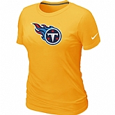 Tennessee Titans Yellow Women's Logo T-Shirt,baseball caps,new era cap wholesale,wholesale hats