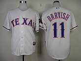 Texas Rangers #11 Darvish 2014 White Jerseys,baseball caps,new era cap wholesale,wholesale hats