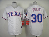 Texas Rangers #30 Feliz 2014 White Jerseys,baseball caps,new era cap wholesale,wholesale hats