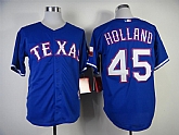 Texas Rangers #45 Holland 2014 Blue Jerseys,baseball caps,new era cap wholesale,wholesale hats