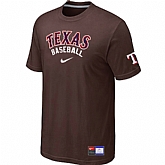 Texas Rangers Brown Nike Short Sleeve Practice T-Shirt,baseball caps,new era cap wholesale,wholesale hats