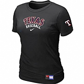 Texas Rangers Nike Women's Black Short Sleeve Practice T-Shirt,baseball caps,new era cap wholesale,wholesale hats