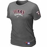 Texas Rangers Nike Women's D.Grey Short Sleeve Practice T-Shirt,baseball caps,new era cap wholesale,wholesale hats