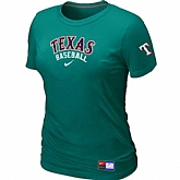 Texas Rangers Nike Women's L.Green Short Sleeve Practice T-Shirt,baseball caps,new era cap wholesale,wholesale hats