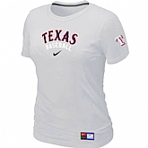 Texas Rangers Nike Women's White Short Sleeve Practice T-Shirt,baseball caps,new era cap wholesale,wholesale hats