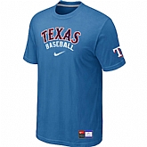 Texas Rangers light Blue Nike Short Sleeve Practice T-Shirt,baseball caps,new era cap wholesale,wholesale hats
