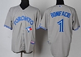 Toronto Blue Jays #1 Emilio Bonifacio 2012 Gray Jerseys,baseball caps,new era cap wholesale,wholesale hats