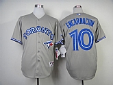 Toronto Blue Jays #10 Edwin Encarnacion Gray Jerseys,baseball caps,new era cap wholesale,wholesale hats