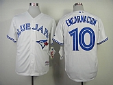 Toronto Blue Jays #10 Edwin Encarnacion White Jerseys,baseball caps,new era cap wholesale,wholesale hats