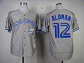 Toronto Blue Jays #12 Alomar Grey Throwback 1992 Jerseys,baseball caps,new era cap wholesale,wholesale hats