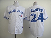 Toronto Blue Jays #24 Ricky Romero White Jerseys,baseball caps,new era cap wholesale,wholesale hats