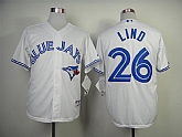Toronto Blue Jays #26 Adam Lind White Jerseys,baseball caps,new era cap wholesale,wholesale hats