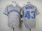 Toronto Blue Jays #43 R.A. Dickey Gray Jerseys,baseball caps,new era cap wholesale,wholesale hats