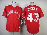Toronto Blue Jays #43 R.A. Dickey Red Jerseys,baseball caps,new era cap wholesale,wholesale hats