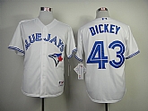 Toronto Blue Jays #43 R.A. Dickey White Jerseys,baseball caps,new era cap wholesale,wholesale hats
