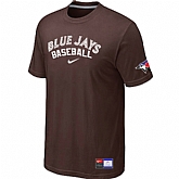 Toronto Blue Jays Brown Nike Short Sleeve Practice T-Shirt,baseball caps,new era cap wholesale,wholesale hats