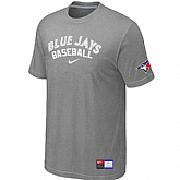 Toronto Blue Jays L.Grey Nike Short Sleeve Practice T-Shirt,baseball caps,new era cap wholesale,wholesale hats