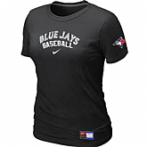 Toronto Blue Jays Nike Women's Black Short Sleeve Practice T-Shirt,baseball caps,new era cap wholesale,wholesale hats