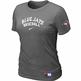 Toronto Blue Jays Nike Women's D.Grey Short Sleeve Practice T-Shirt,baseball caps,new era cap wholesale,wholesale hats