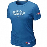 Toronto Blue Jays Nike Women's L.blue Short Sleeve Practice T-Shirt,baseball caps,new era cap wholesale,wholesale hats