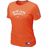 Toronto Blue Jays Nike Women's Orange Short Sleeve Practice T-Shirt,baseball caps,new era cap wholesale,wholesale hats