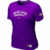 Toronto Blue Jays Nike Women's Purple Short Sleeve Practice T-Shirt,baseball caps,new era cap wholesale,wholesale hats
