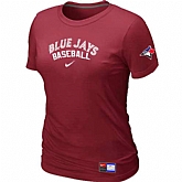 Toronto Blue Jays Nike Women's Red Short Sleeve Practice T-Shirt,baseball caps,new era cap wholesale,wholesale hats
