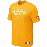 Toronto Blue Jays Yellow Nike Short Sleeve Practice T-Shirt,baseball caps,new era cap wholesale,wholesale hats