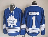 Toronto Maple Leafs #1 Bower Blue Jerseys,baseball caps,new era cap wholesale,wholesale hats