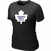 Toronto Maple Leafs Big & Tall Women's Logo Black T-Shirt,baseball caps,new era cap wholesale,wholesale hats