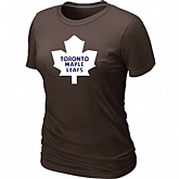 Toronto Maple Leafs Big & Tall Women's Logo Brown T-Shirt,baseball caps,new era cap wholesale,wholesale hats