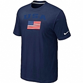 USA Olympics USA Flag Collection Locker Room T-Shirt D.Blue,baseball caps,new era cap wholesale,wholesale hats