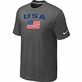 USA Olympics USA Flag Collection Locker Room T-Shirt D.Grey,baseball caps,new era cap wholesale,wholesale hats