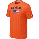 USA Olympics USA Flag Collection Locker Room T-Shirt Orange,baseball caps,new era cap wholesale,wholesale hats