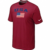 USA Olympics USA Flag Collection Locker Room T-Shirt Red