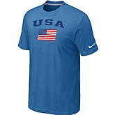 USA Olympics USA Flag Collection Locker Room T-Shirt light Blue,baseball caps,new era cap wholesale,wholesale hats