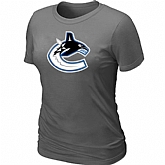 Vancouver Canucks Big & Tall Women's Logo D.Grey T-Shirt,baseball caps,new era cap wholesale,wholesale hats