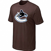 Vancouver Canucks Brown Big & Tall Logo T-Shirt,baseball caps,new era cap wholesale,wholesale hats