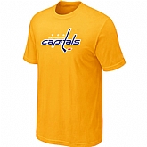 Washington Capitals Big & Tall Logo Yellow T-Shirt,baseball caps,new era cap wholesale,wholesale hats