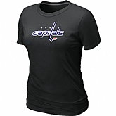 Washington Capitals Big & Tall Women's Logo Black T-Shirt,baseball caps,new era cap wholesale,wholesale hats