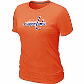 Washington Capitals Big & Tall Women's Logo Orange T-Shirt,baseball caps,new era cap wholesale,wholesale hats