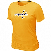 Washington Capitals Big & Tall Women's Logo Yellow T-Shirt,baseball caps,new era cap wholesale,wholesale hats