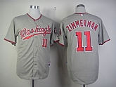 Washington Nationals #11 Zimmerman Gray Jerseys,baseball caps,new era cap wholesale,wholesale hats