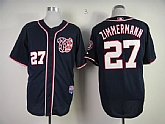 Washington Nationals #27 Jordan Zimmermann Navy Blue Jerseys,baseball caps,new era cap wholesale,wholesale hats