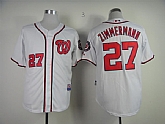 Washington Nationals #27 Jordan Zimmermann White Jerseys,baseball caps,new era cap wholesale,wholesale hats