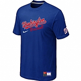 Washington Nationals Blue Nike Short Sleeve Practice T-Shirt,baseball caps,new era cap wholesale,wholesale hats