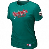 Washington Nationals L.Green Nike Women's Short Sleeve Practice T-Shirt,baseball caps,new era cap wholesale,wholesale hats